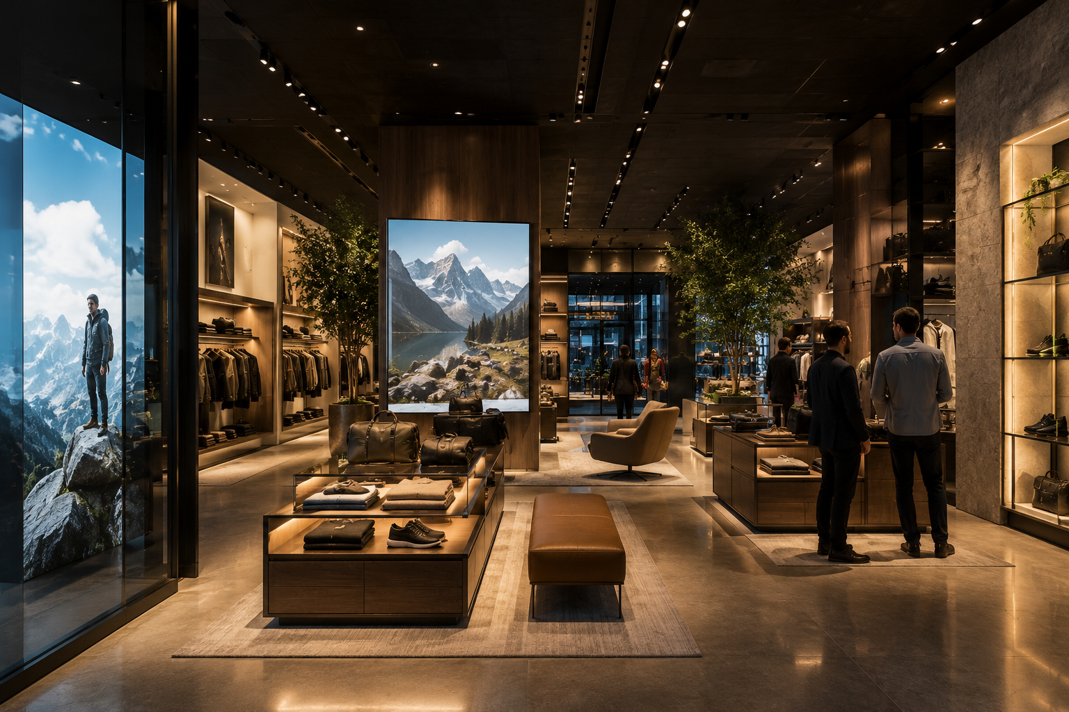 Finished customer experience — completed retail store in operation
