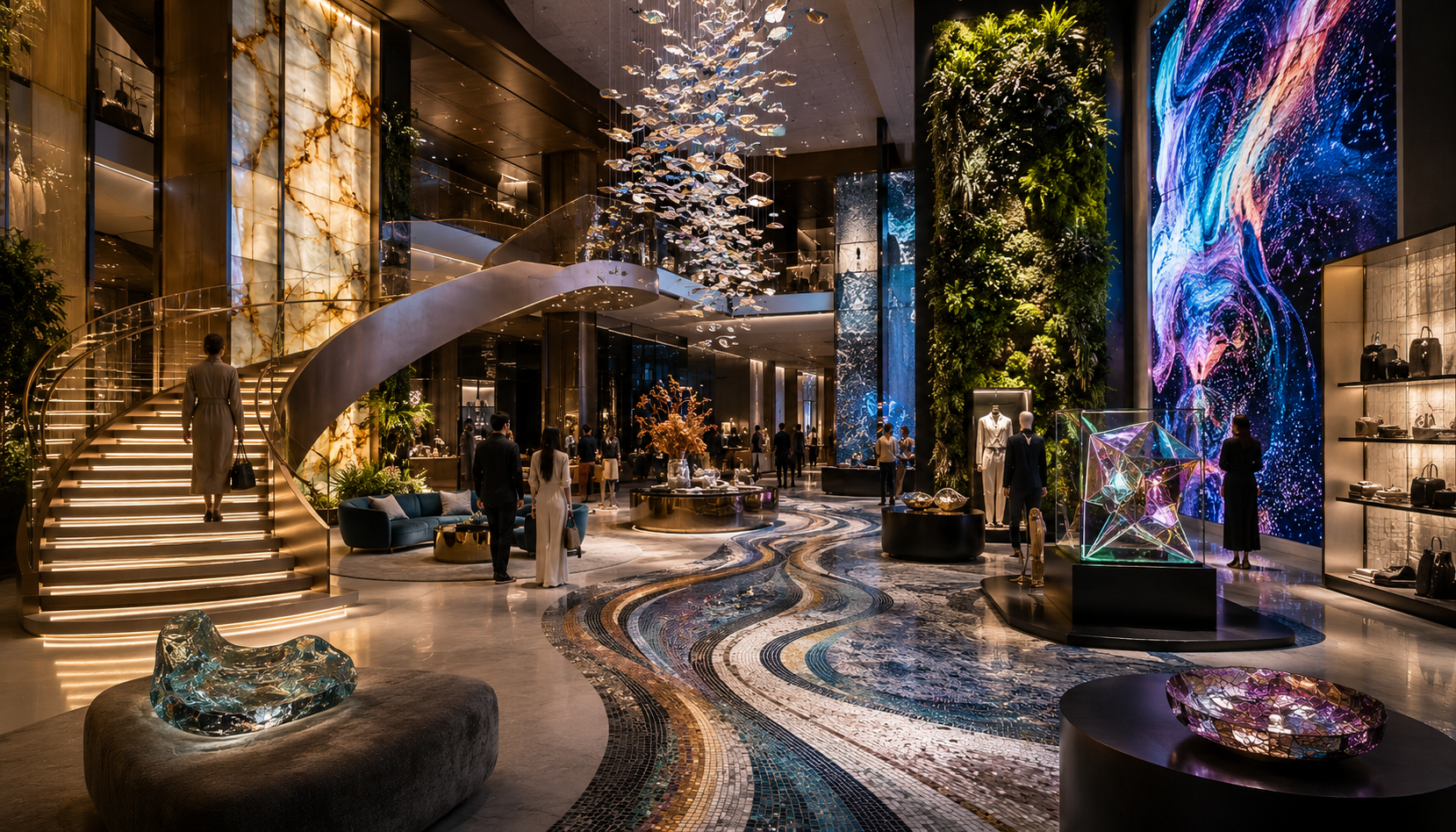 Visualisation and design — immersive luxury experiential retail environment